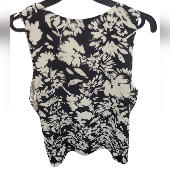 WILLI SMITH Sleeveless Black & White Floral Blouse Size XL - Picture 3 of 6